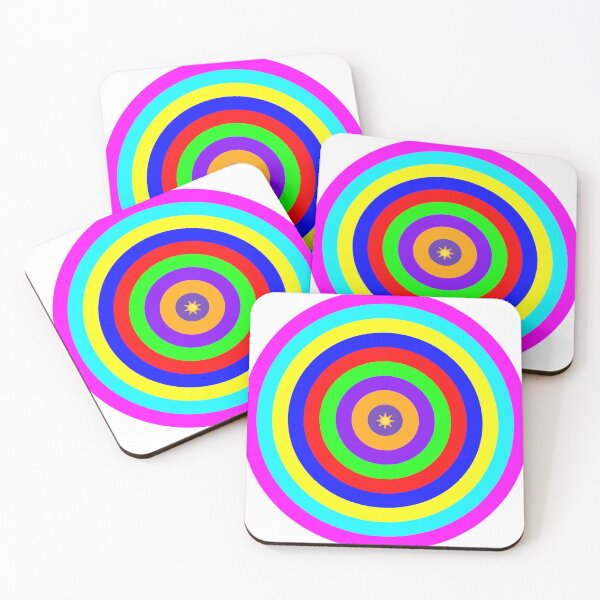 Item preview, Cosmic Rainbow Mandala: Vibrant Concentric Star Burst designed and sold by Faali950.