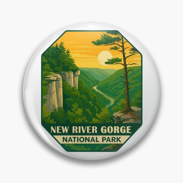 Item preview, New River Gorge National Park Retro Bridge Sticker designed and sold by Ismeal Von.