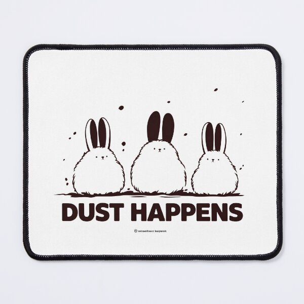 Item preview, Dust Happens – Minimalist Funny Dust Bunny Silhouette Design in Black and White designed and sold by Windy-market.
