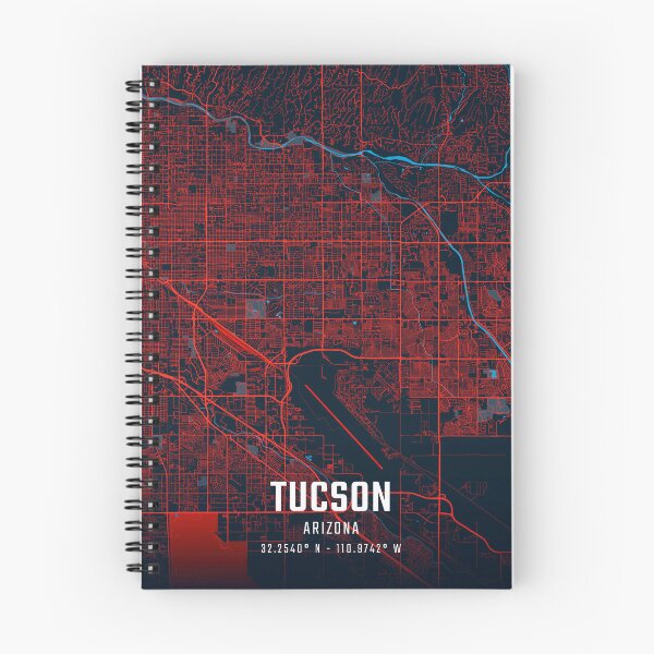 Item preview, Mapa minimalista rojo y azul de Tucson designed and sold by HomeLivingCo.