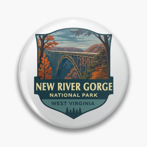 Item preview, New River Gorge National Park Retro Bridge Sticker designed and sold by Ismeal Von.