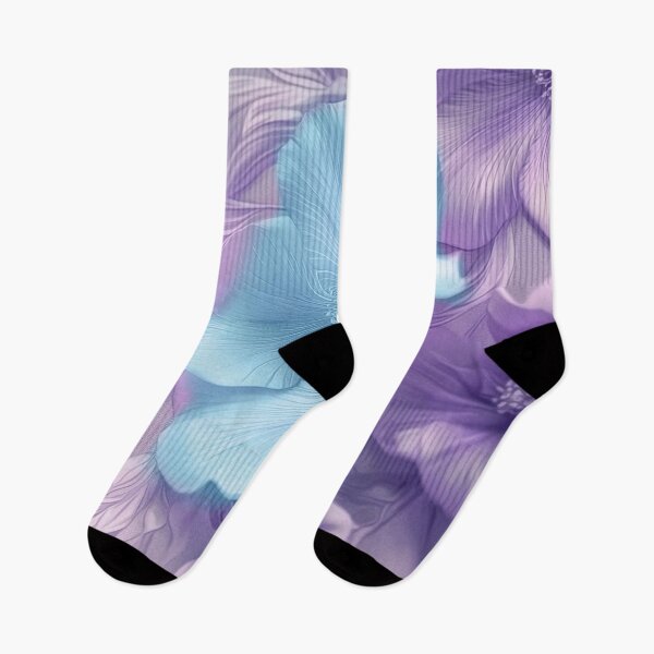 Item preview, Dreamy Blue and Purple Floral Art – Soft Pastel Botanical Design designed and sold by PaintbrushPlace.