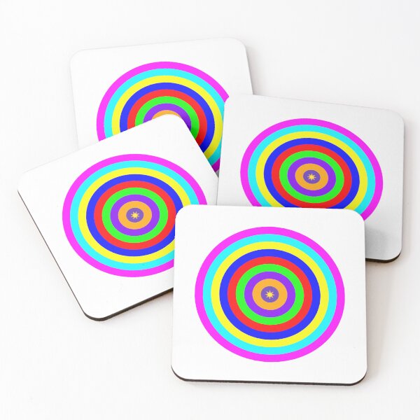Item preview, Cosmic Rainbow Mandala: Vibrant Concentric Star Burst designed and sold by Faali950.