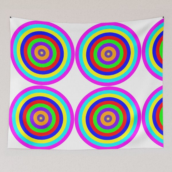 Item preview, Cosmic Rainbow Mandala: Vibrant Concentric Star Burst designed and sold by Faali950.