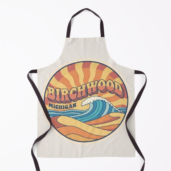 Item preview, Birchwood, Michigan Retro Wave designed and sold by TheOldMittenIllustrated.