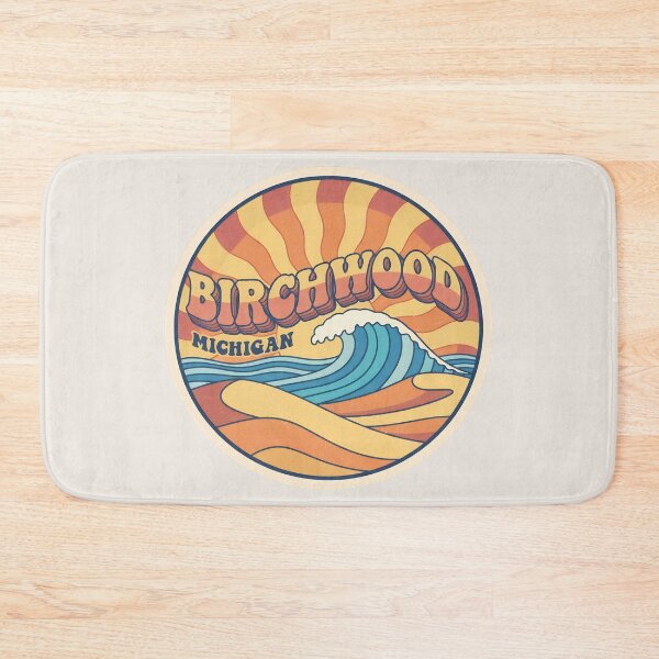 Item preview, Birchwood, Michigan Retro Wave designed and sold by TheOldMittenIllustrated.