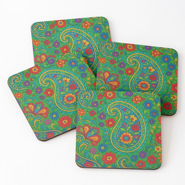 Item preview, Paisley floral splendor in color swirls designed and sold by Sigtrix.