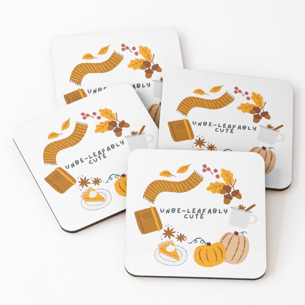 Item preview, Unbe-leafably Cute – Funny & Adorable Autumn Pun T-Shirt, Sticker, Mug Design and more designed and sold by LOLbySA.