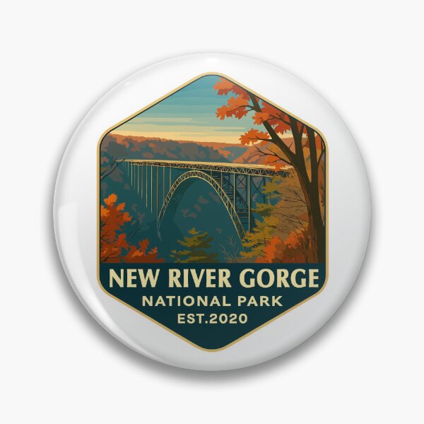 Item preview, New River Gorge National Park Retro Bridge Sticker designed and sold by Ismeal Von.