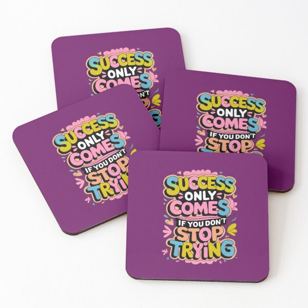 Item preview, Success Only Comes If You Don’t Stop Trying – Motivational Quote Poster designed and sold by Kruti Collection.