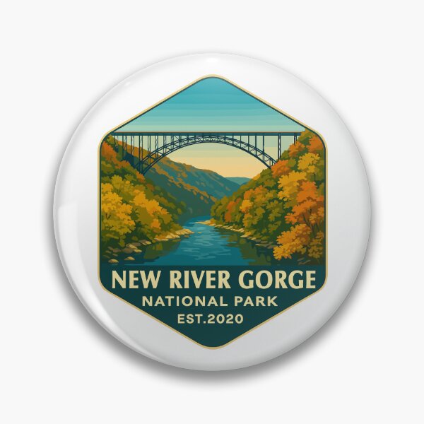 Item preview, New River Gorge National Park Retro Bridge Sticker designed and sold by Ismeal Von.