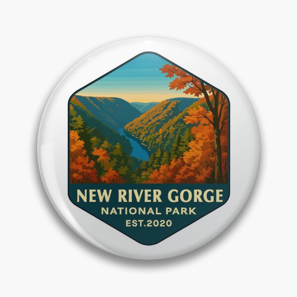 Item preview, New River Gorge National Park Retro Bridge Sticker designed and sold by Ismeal Von.