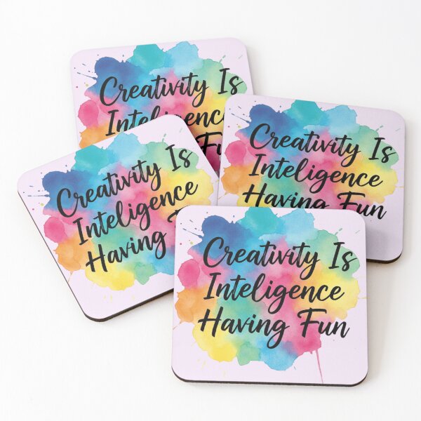 Item preview, Creativity Is Intelligence Having Fun – Artistic Educational Quote designed and sold by Amr Darwish Graphic designer.