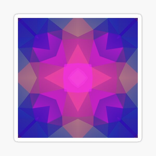 magentarisches nahtloses buntes Wiederholungsmuster des geometrischen Polygons Sticker