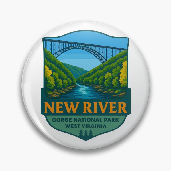 Item preview, New River Gorge National Park Retro Bridge Sticker designed and sold by Ismeal Von.