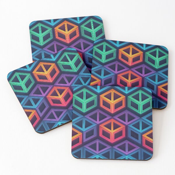 Item preview, Colorful Prism 3D Geometric Pattern | Seamless Futuristic Optical Illusion designed and sold by SaicoGN.