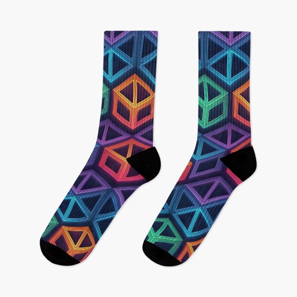 Item preview, Colorful Prism 3D Geometric Pattern | Seamless Futuristic Optical Illusion designed and sold by SaicoGN.