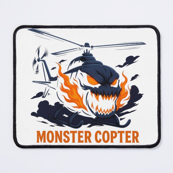 Item preview, Monster Copter – Fiery Anime Helicopter Beast designed and sold by GlowAIDesigns.