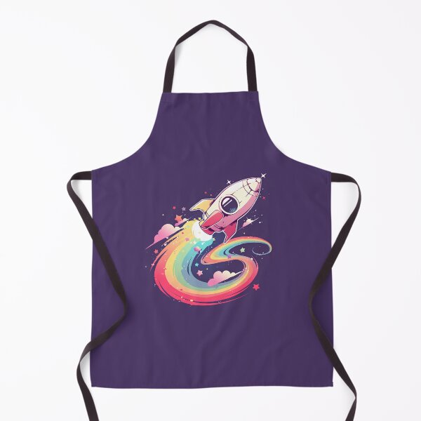 Item preview, Rainbow Rocket – Cute Futuristic Rocket with Colorful Energy Trail | Minimal Vector Tee Design designed and sold by Windy-market.