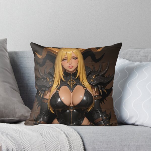 Item preview, Blonde girl black demon anime waifu digital art designed and sold by Planet Utoppia.