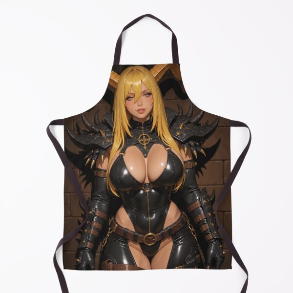 Item preview, Blonde girl black demon anime waifu digital art designed and sold by Planet Utoppia.