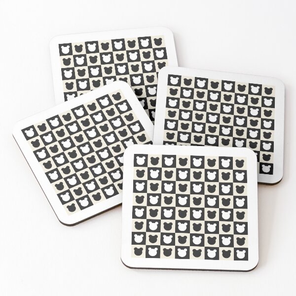 Item preview, : Black and White Bear Checkerboard designed and sold by applecs.
