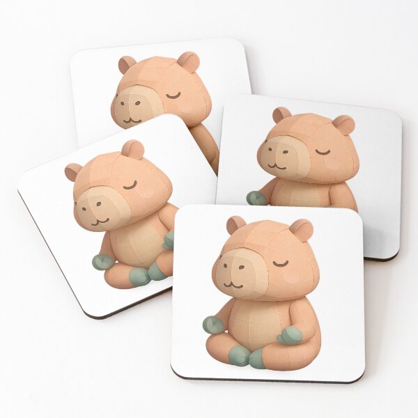 Item preview, Peaceful Plush Capybara in Meditating Pose designed and sold by kAdam5.