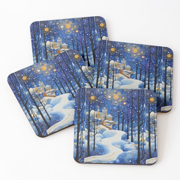 Item preview, Golden Winter Dreams – Klimt-Inspired Snow Landscapes designed and sold by Ewa Miller.