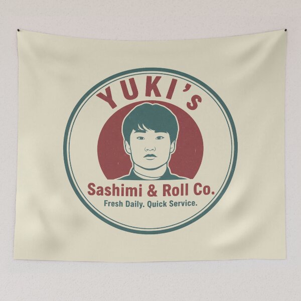 Item preview, Yuki's' Sashimi & Roll Co. Vintage F1 Chef Logo designed and sold by Studio F1Grid.
