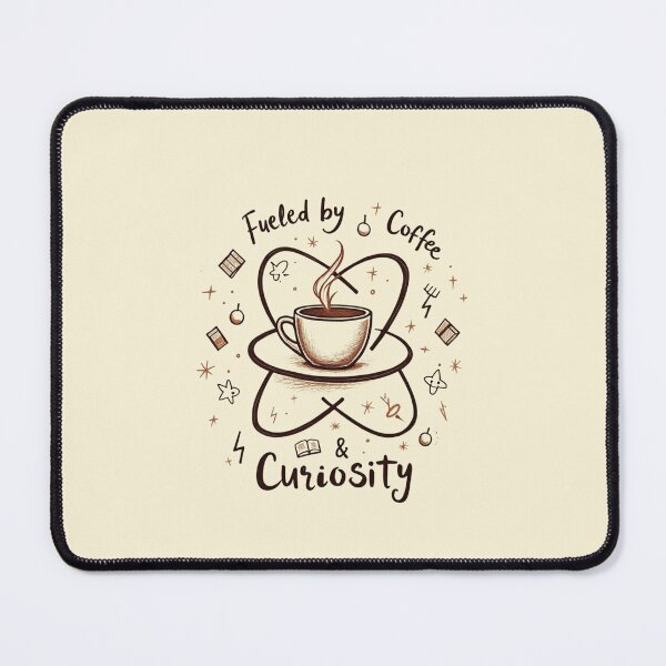 Item preview, “Fueled by Coffee & Curiosity” – Funny Science & Coffee Lovers Design | Smart Casual T-Shirt, Hoodie, Mug & Gift Collection** designed and sold by CallisC-Arts.