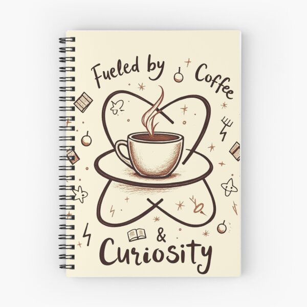 Item preview, “Fueled by Coffee & Curiosity” – Funny Science & Coffee Lovers Design | Smart Casual T-Shirt, Hoodie, Mug & Gift Collection** designed and sold by CallisC-Arts.