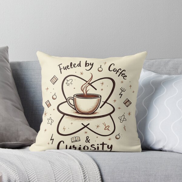 Item preview, “Fueled by Coffee & Curiosity” – Funny Science & Coffee Lovers Design | Smart Casual T-Shirt, Hoodie, Mug & Gift Collection** designed and sold by CallisC-Arts.
