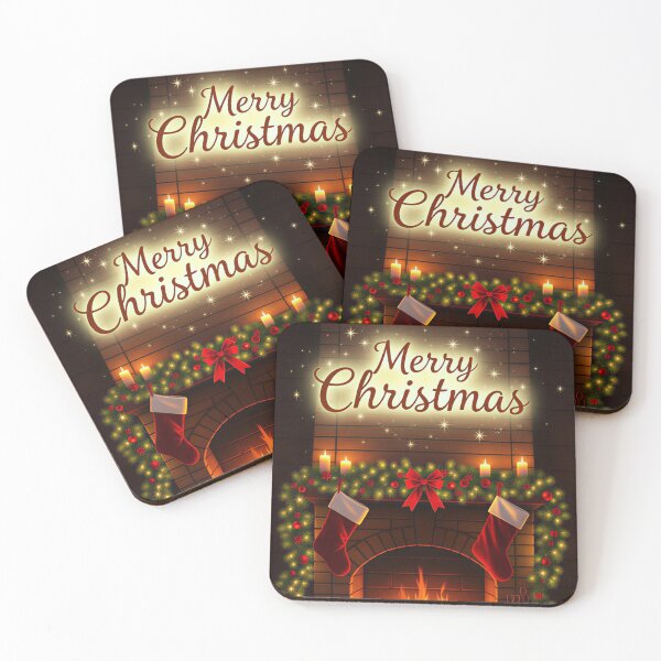 Item preview, Merry Christmas, gifts on the chimney designed and sold by Planet Utoppia.