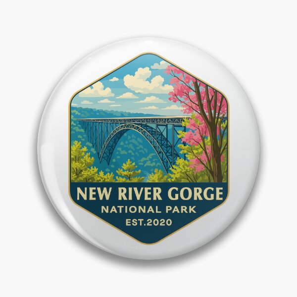 Item preview, New River Gorge National Park Retro Bridge Sticker designed and sold by Ismeal Von.