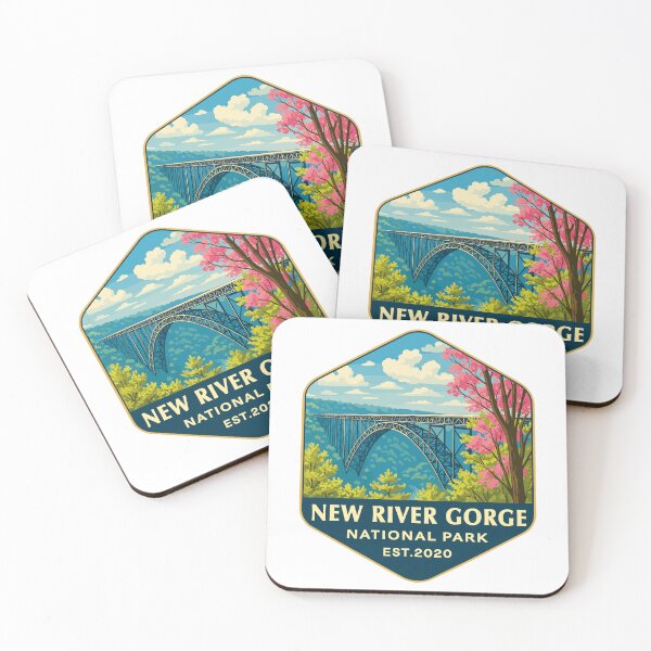 Item preview, New River Gorge National Park Retro Bridge Sticker designed and sold by Ismeal Von.