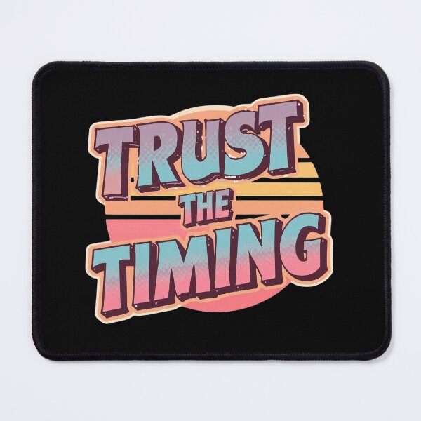 Item preview, Trust the Timing | Retro Groovy Quote with Sunset Gradient designed and sold by PixelNestHQ.