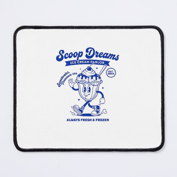 Item preview, Scoop Dreams Retro Ice Cream Sundae Mascot designed and sold by HoopeStylee.