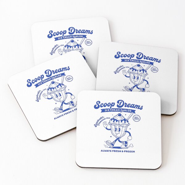 Item preview, Scoop Dreams Retro Ice Cream Sundae Mascot designed and sold by HoopeStylee.