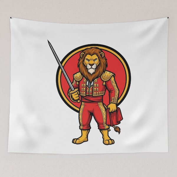Item preview, Lion Matador Spanish Bullfighter Mascot designed and sold by k3rstman1.