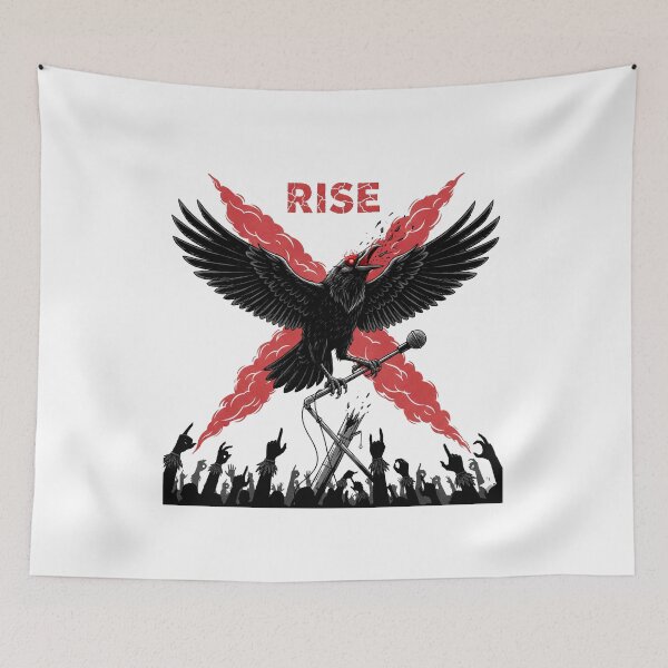 Item preview, Dark Raven Scream – Emotional Explosion in Red and Black designed and sold by tee.crush.