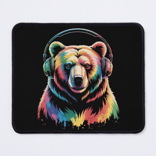 Item preview, Bear With Headphones  designed and sold by HuValverdeArt.