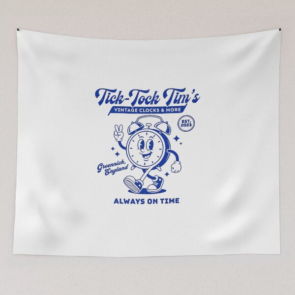Item preview, Tick-Tock Tim's Retro Alarm Clock Mascot designed and sold by HoopeStylee.