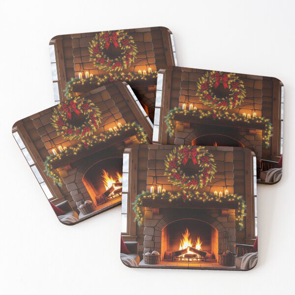 Item preview, Merry Christmas, Christmas fireplace designed and sold by Planet Utoppia.