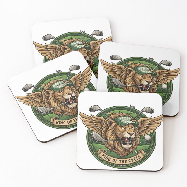 Item preview, King of the Green Golf Lion T-Shirt Design | Majestic Lion Mascot Emblem designed and sold by Sofialaamarita1.