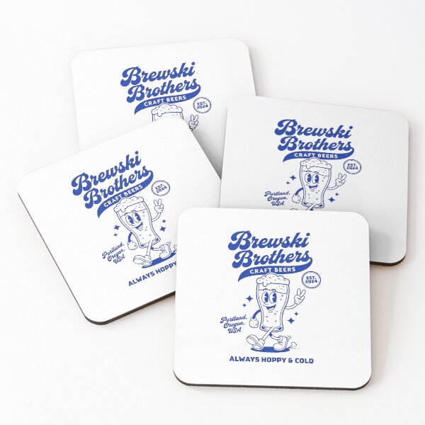 Item preview, Brewski Brothers Retro Beer Pint Mascot Craft Design designed and sold by HoopeStylee.