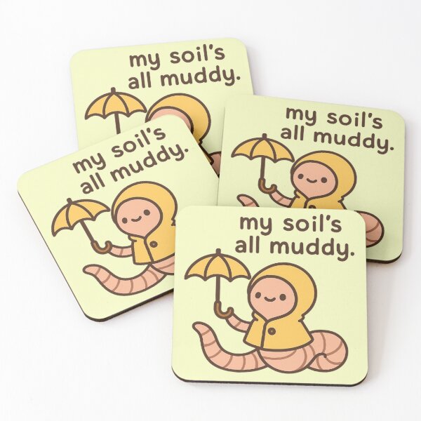 Item preview, My Soil's All Muddy - Worm in Raincoat Design designed and sold by MiLaKK.
