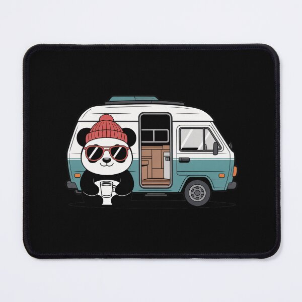 Item preview, Camper Panda – Cute Panda with Coffee and Camper Van | Cozy Travel Kawaii Vector Art designed and sold by ColorSplash123.