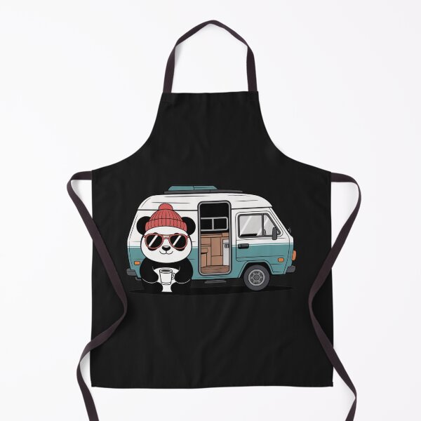 Item preview, Camper Panda – Cute Panda with Coffee and Camper Van | Cozy Travel Kawaii Vector Art designed and sold by ColorSplash123.