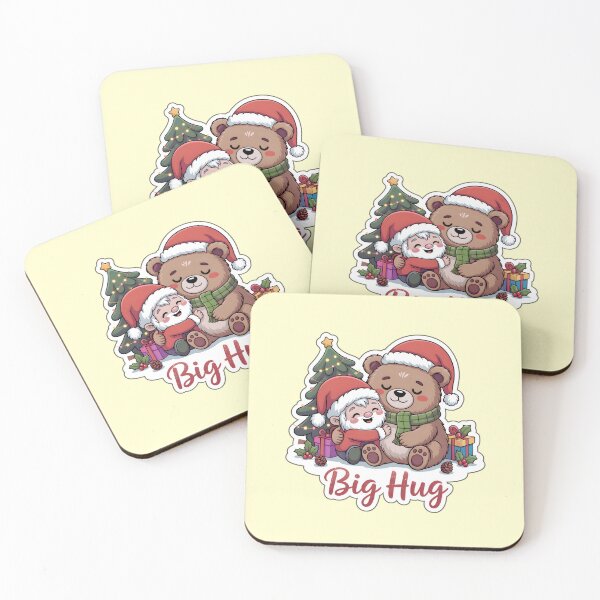 Item preview, Christmas Gnomes Sticker Big Hug Gnome & Bear Cute Holiday Art designed and sold by Nuist25.