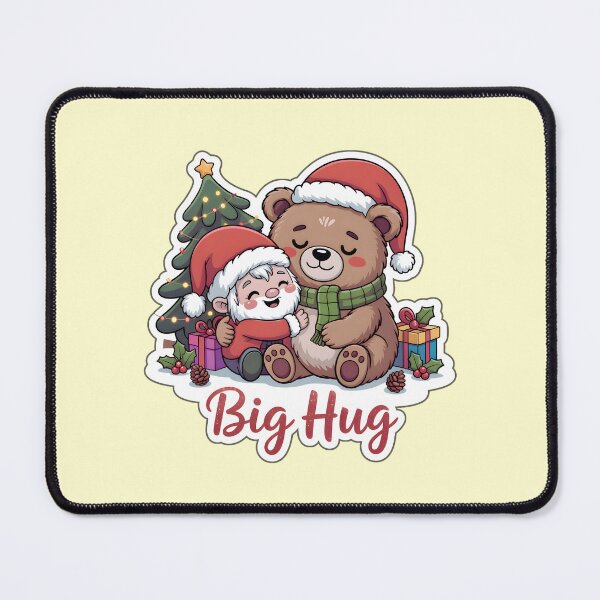 Item preview, Christmas Gnomes Sticker Big Hug Gnome & Bear Cute Holiday Art designed and sold by Nuist25.